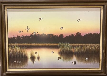 Marsh Sunrise Ducks (untitled) – Original Painting