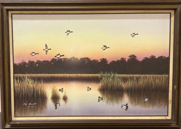 Marsh Sunrise Ducks (untitled) – Original Painting