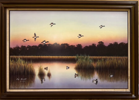 Marsh Sunrise Ducks (untitled) – Original Painting